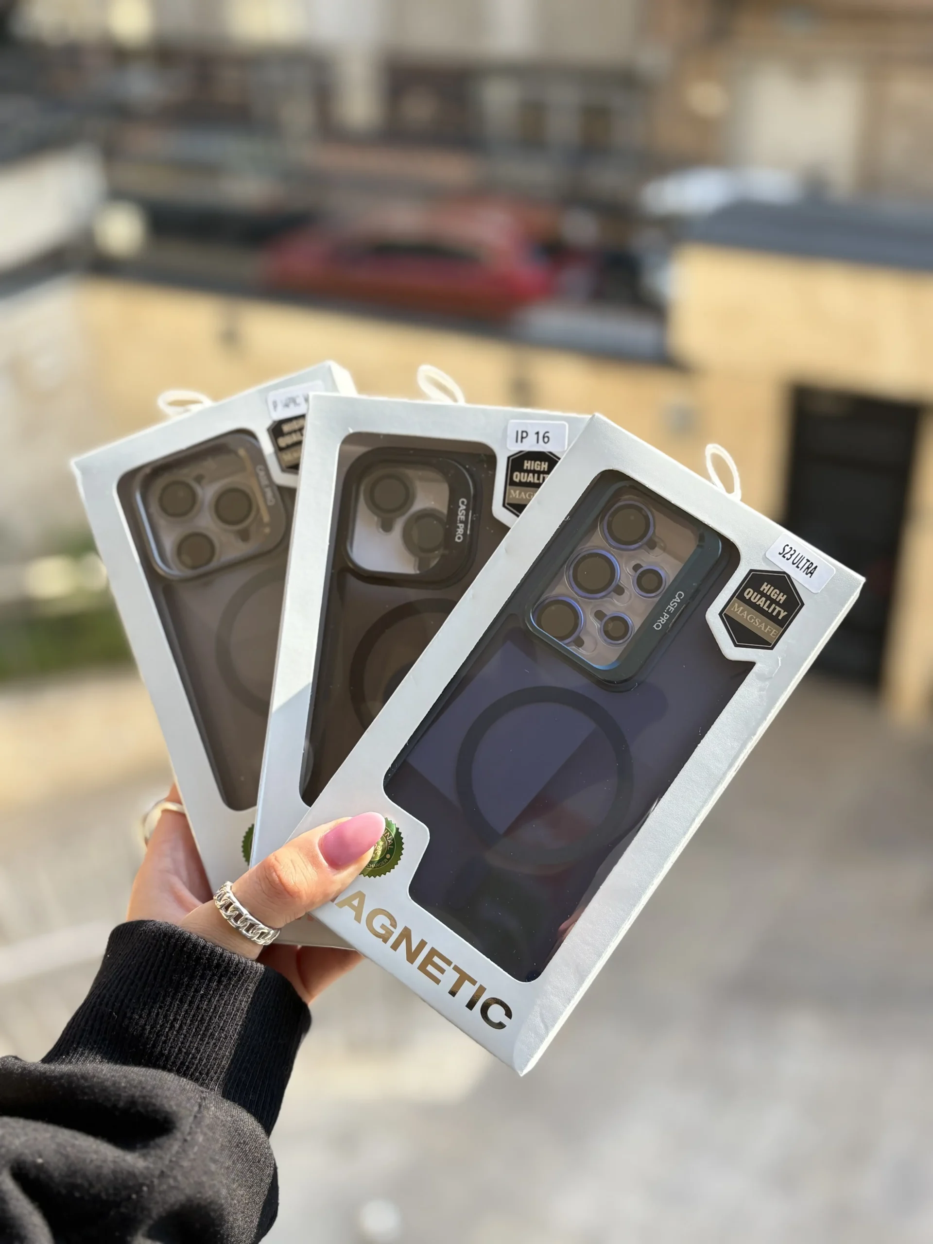 قاب Matte CasePro Lens with MagSafe استند شو با لنز رینگی (کدC1608) - تصویر 12