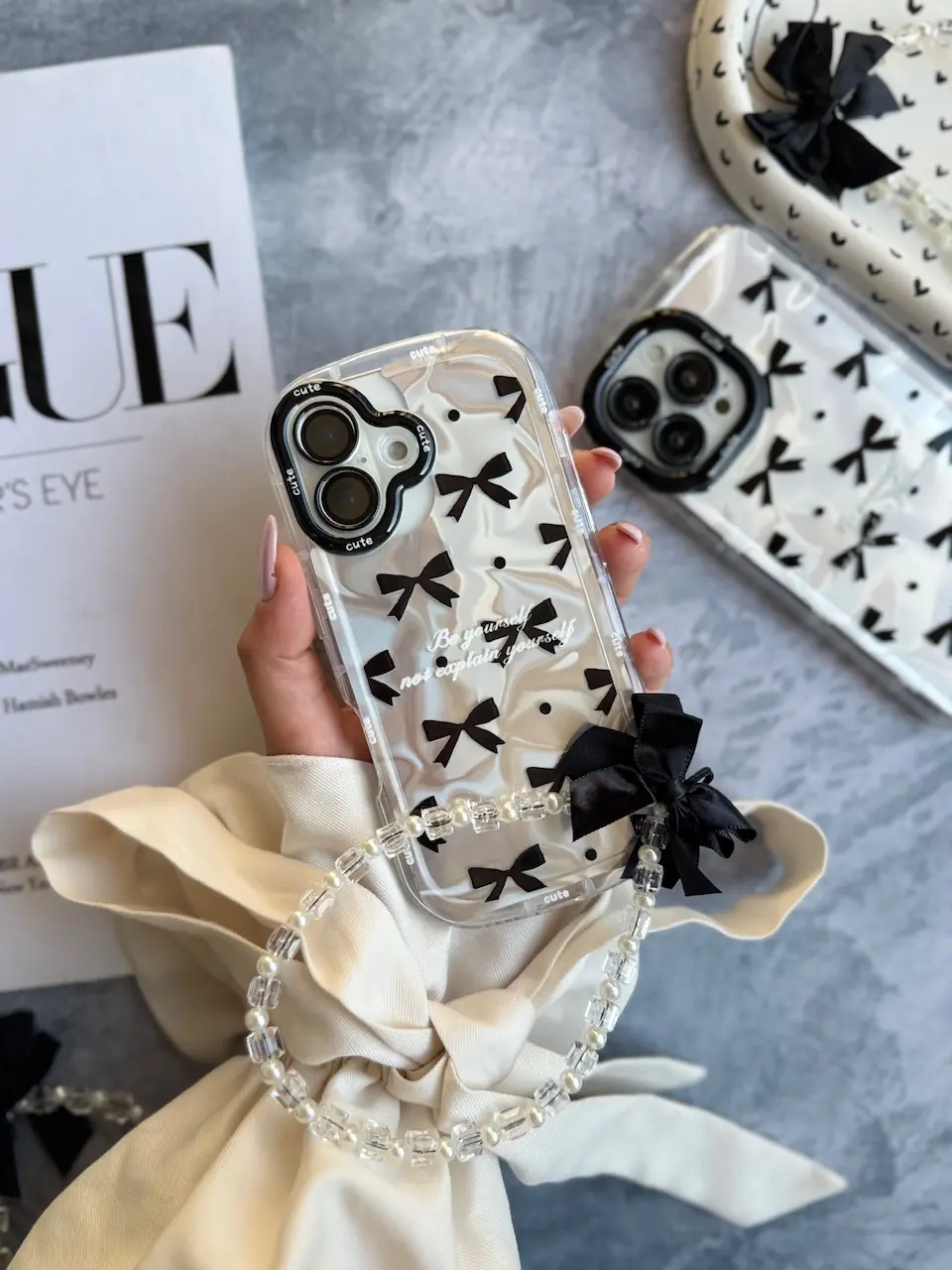 قاب Cute Bow Tie با آویز (کدC2074) - تصویر 2