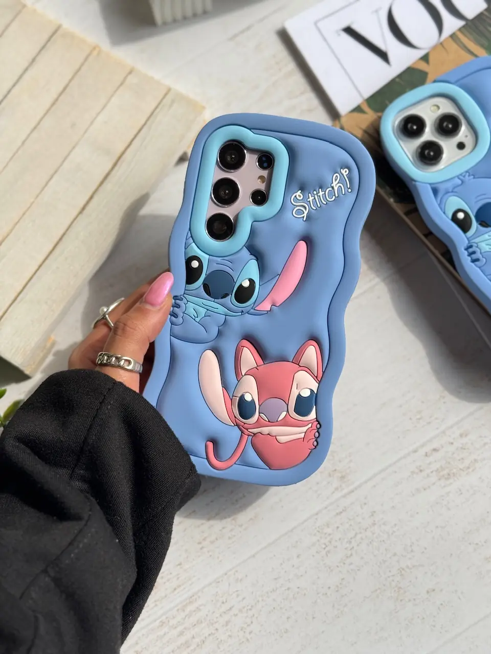 قاب سیلیکونی Stitch Couple (کدC1970) - تصویر 4